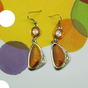 'Artisan Orange' Fashion Earrings